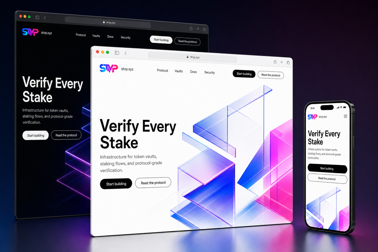 stvp.xyz website concept preview enlarged