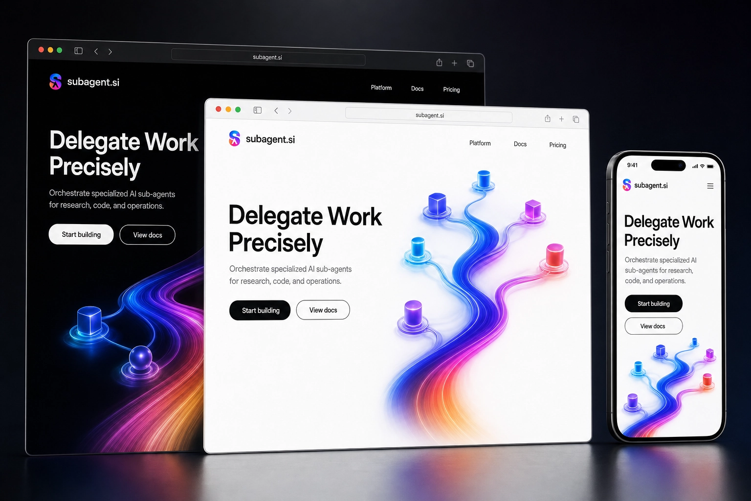 subagent.si website concept preview
