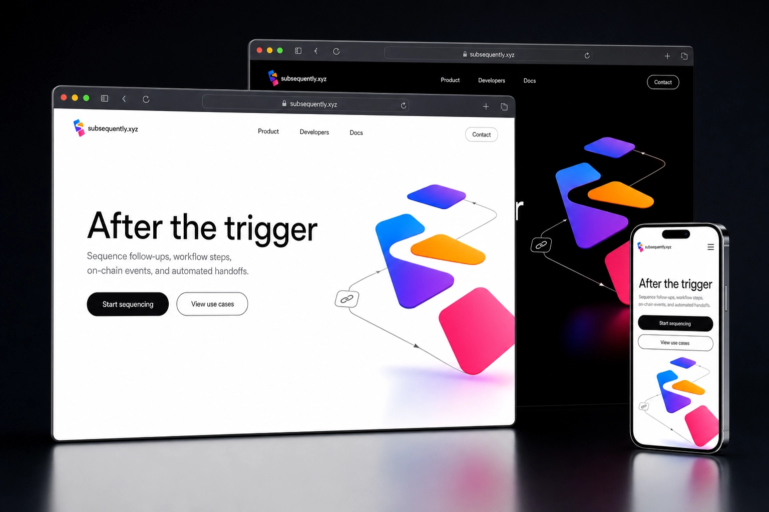 subsequently.xyz website concept preview
