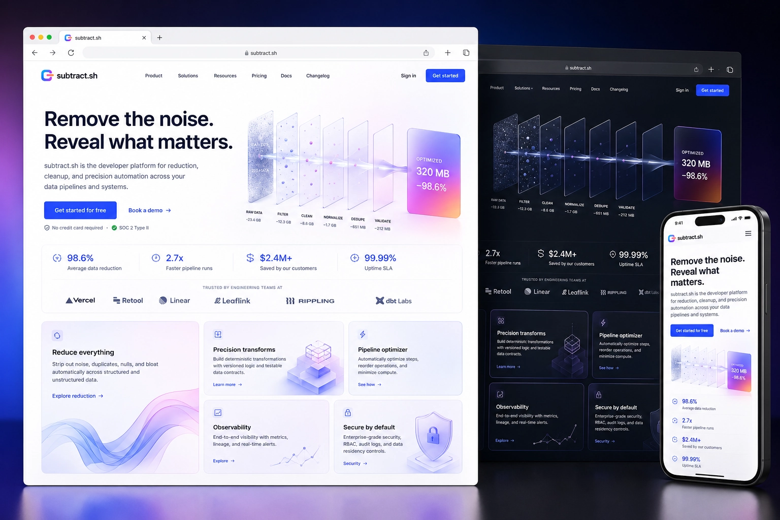subtract.sh website concept preview