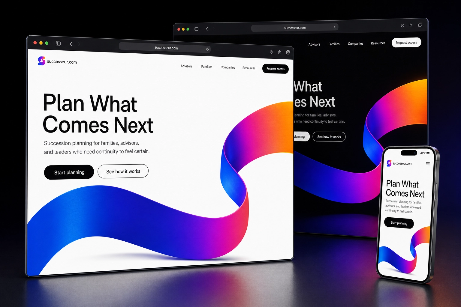 successeur.com website concept preview