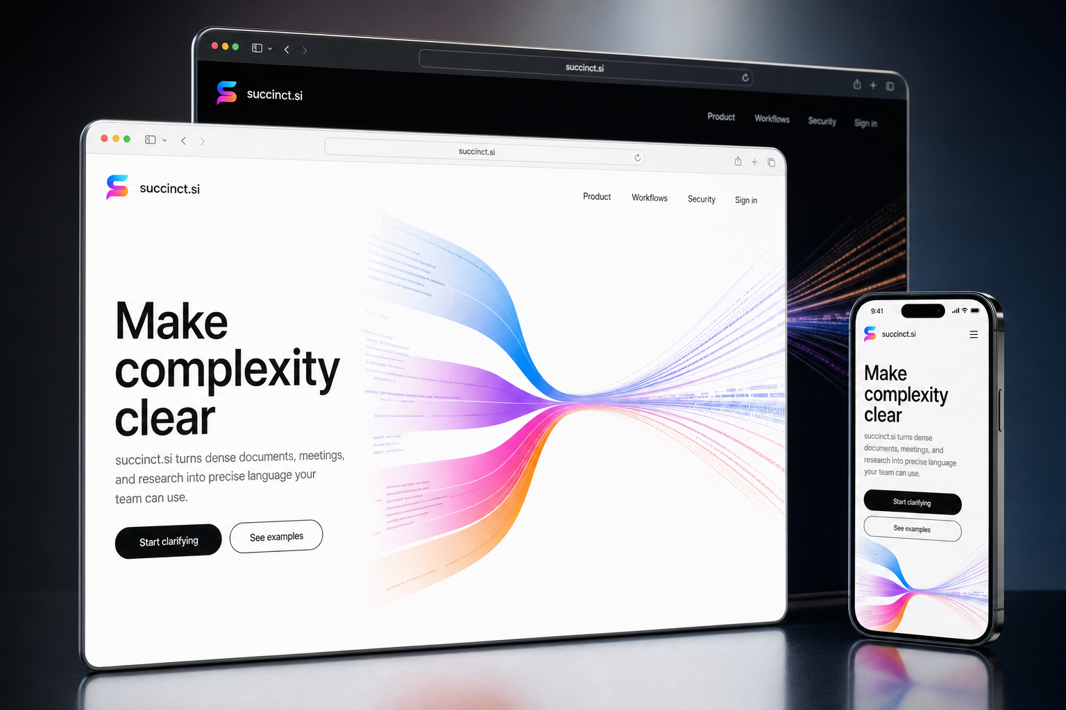 succinct.si website concept preview