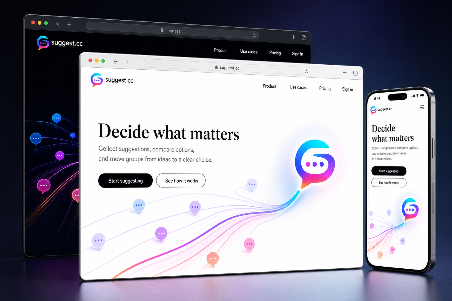 suggest.cc website concept preview
