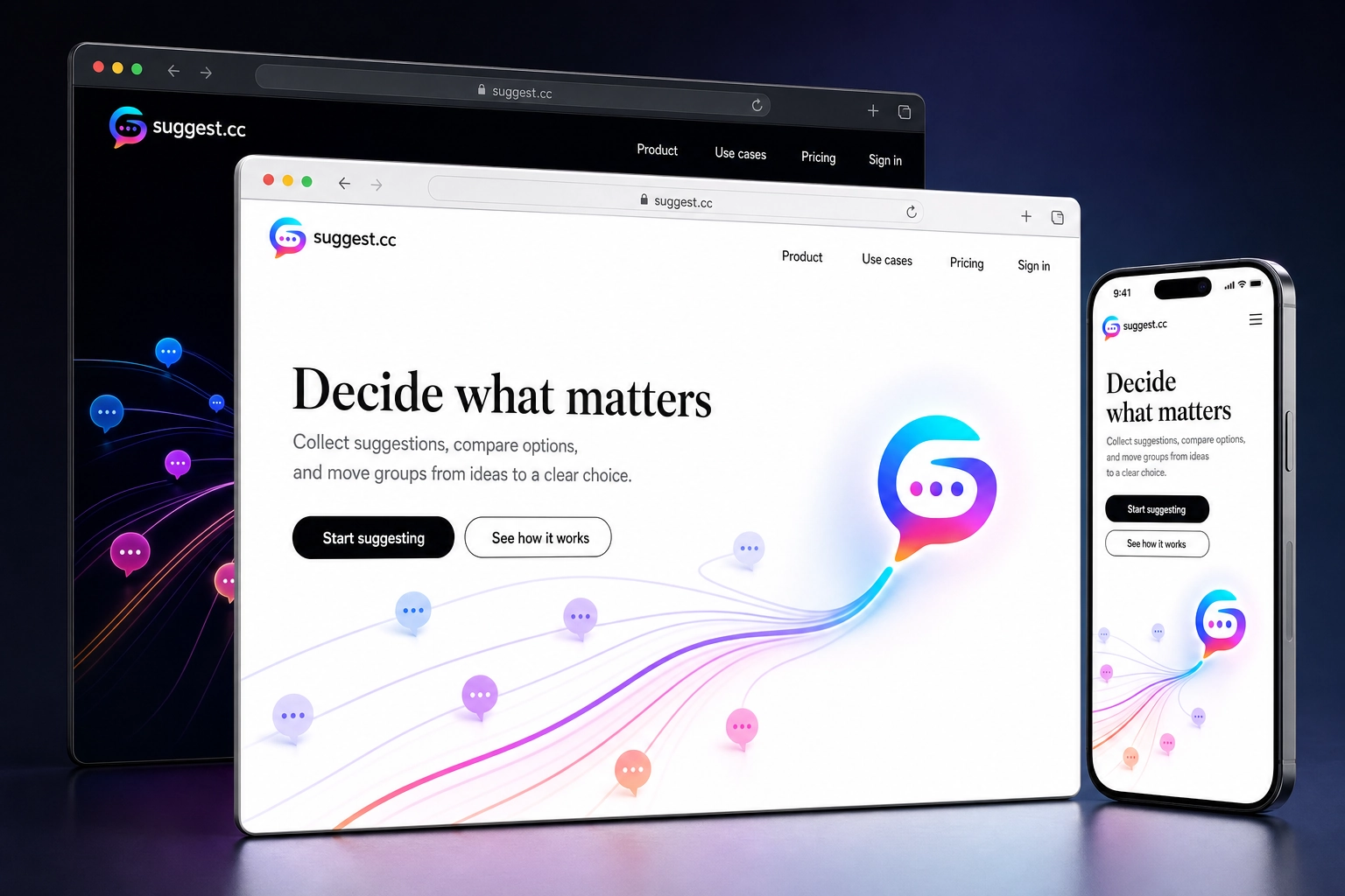 suggest.cc website concept preview