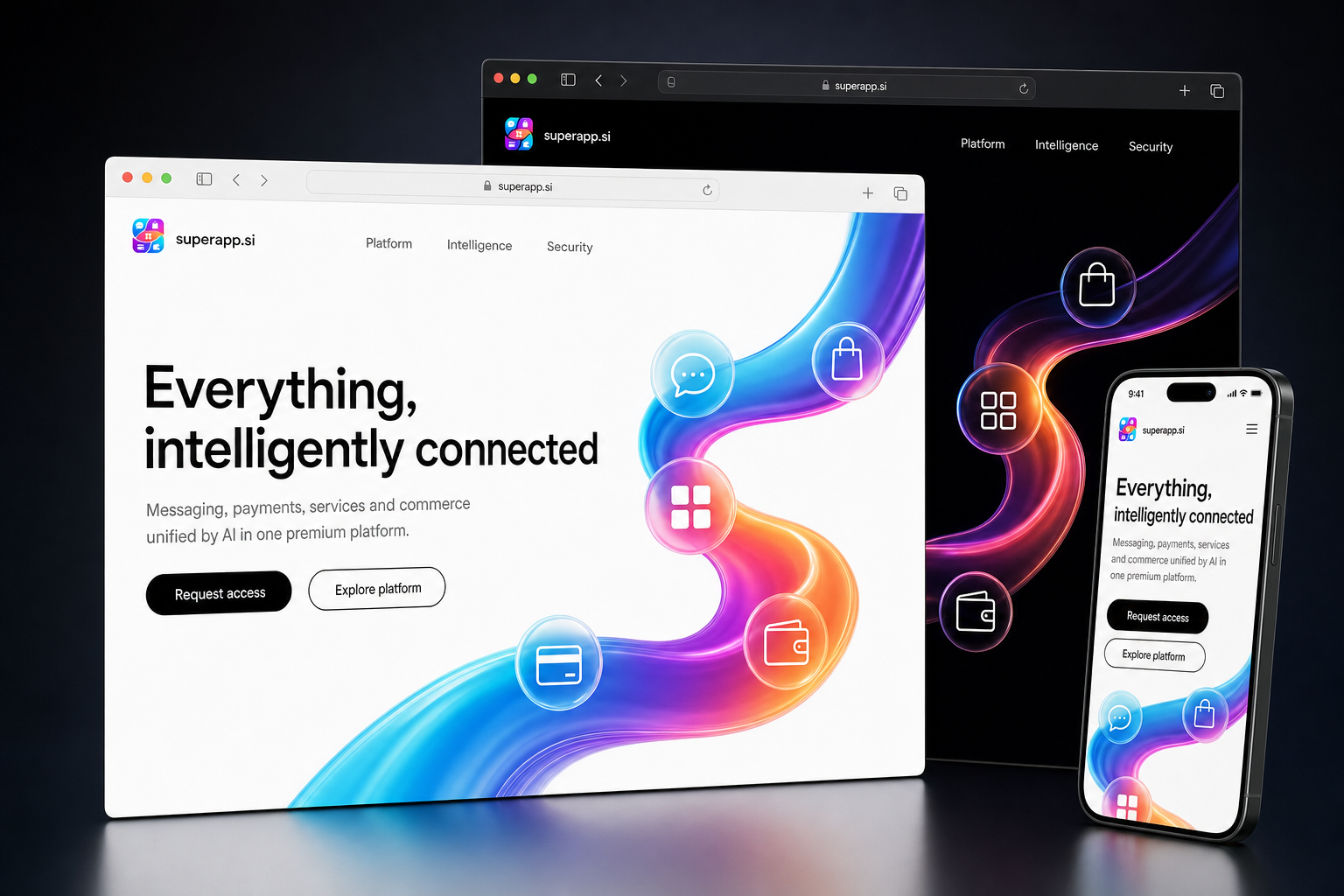 superapp.si website concept preview