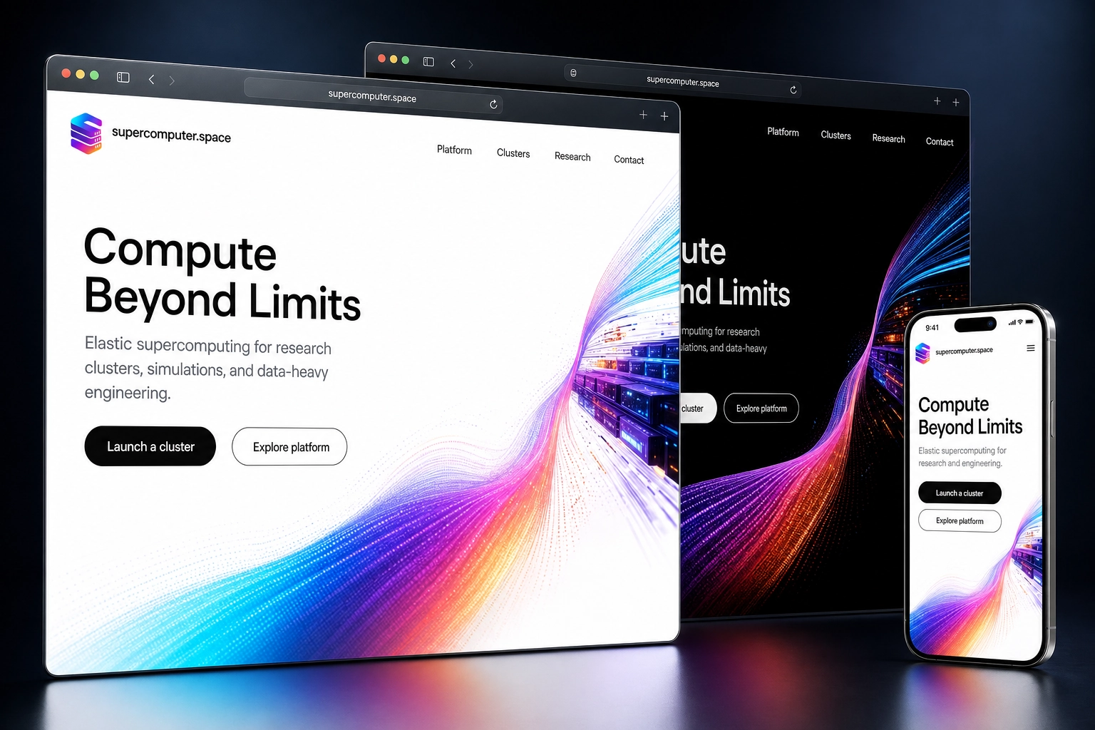 supercomputer.space website concept preview