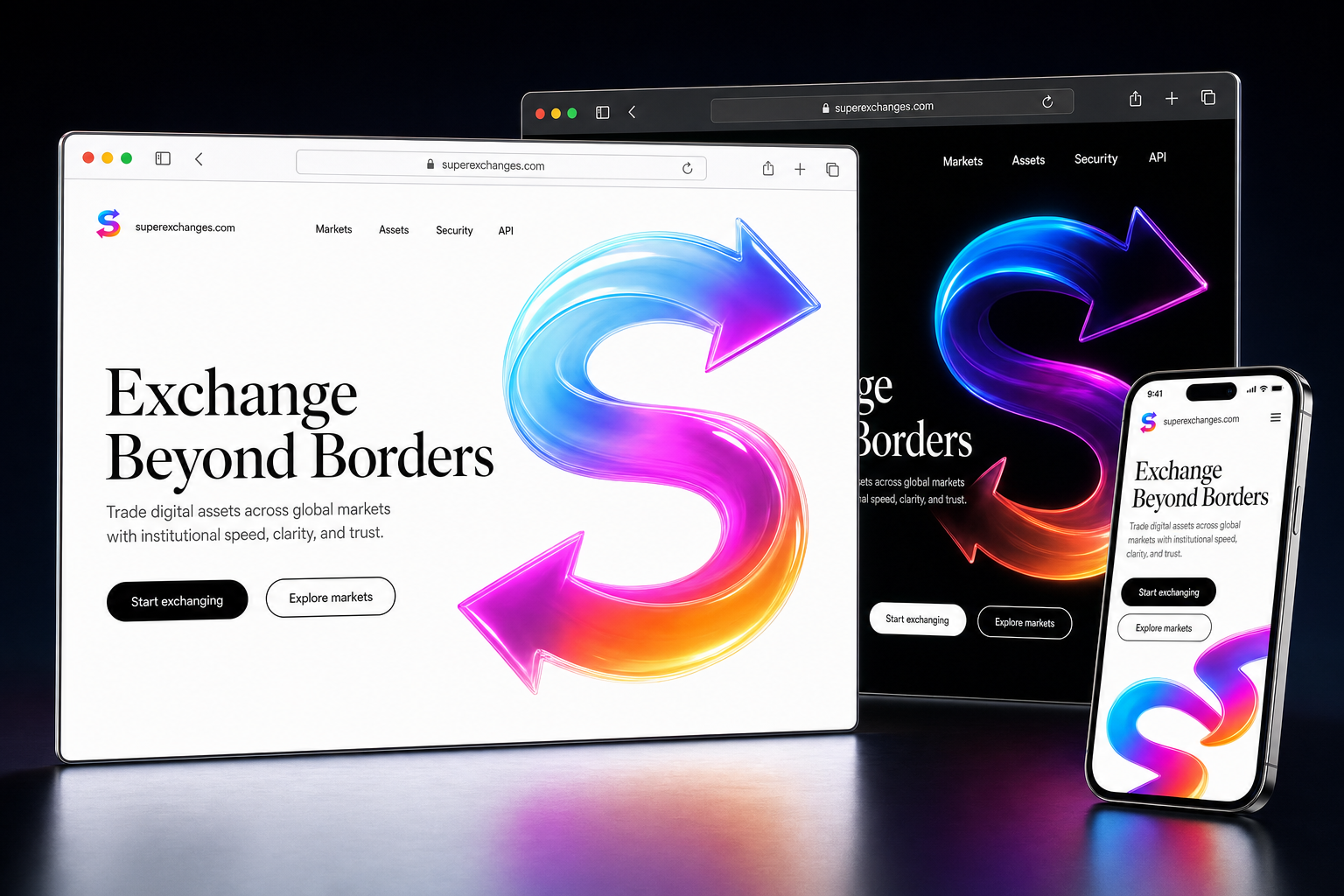 superexchanges.com website concept preview