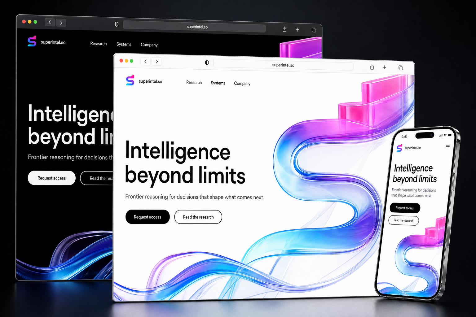 superintel.so website concept preview enlarged