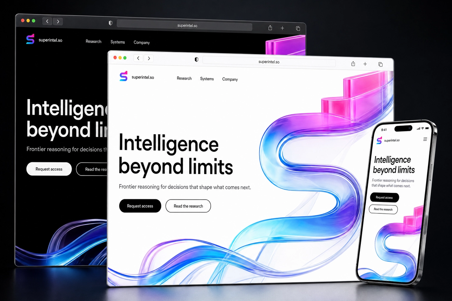 superintel.so website concept preview
