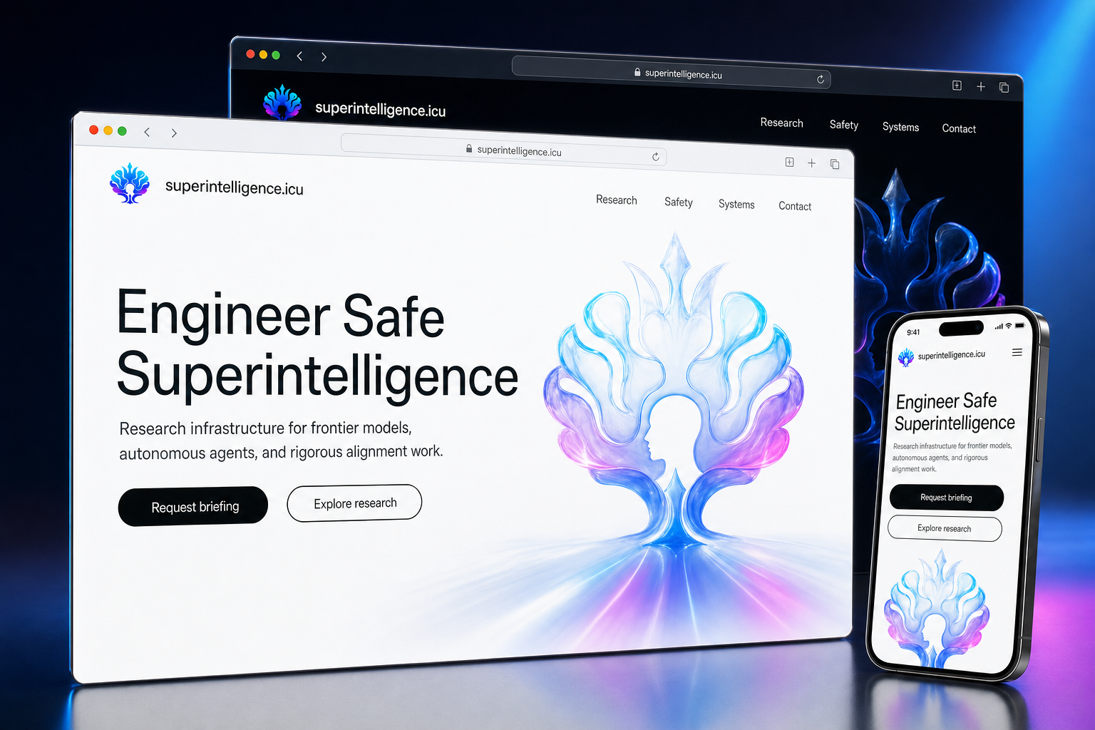 superintelligence.icu website concept preview