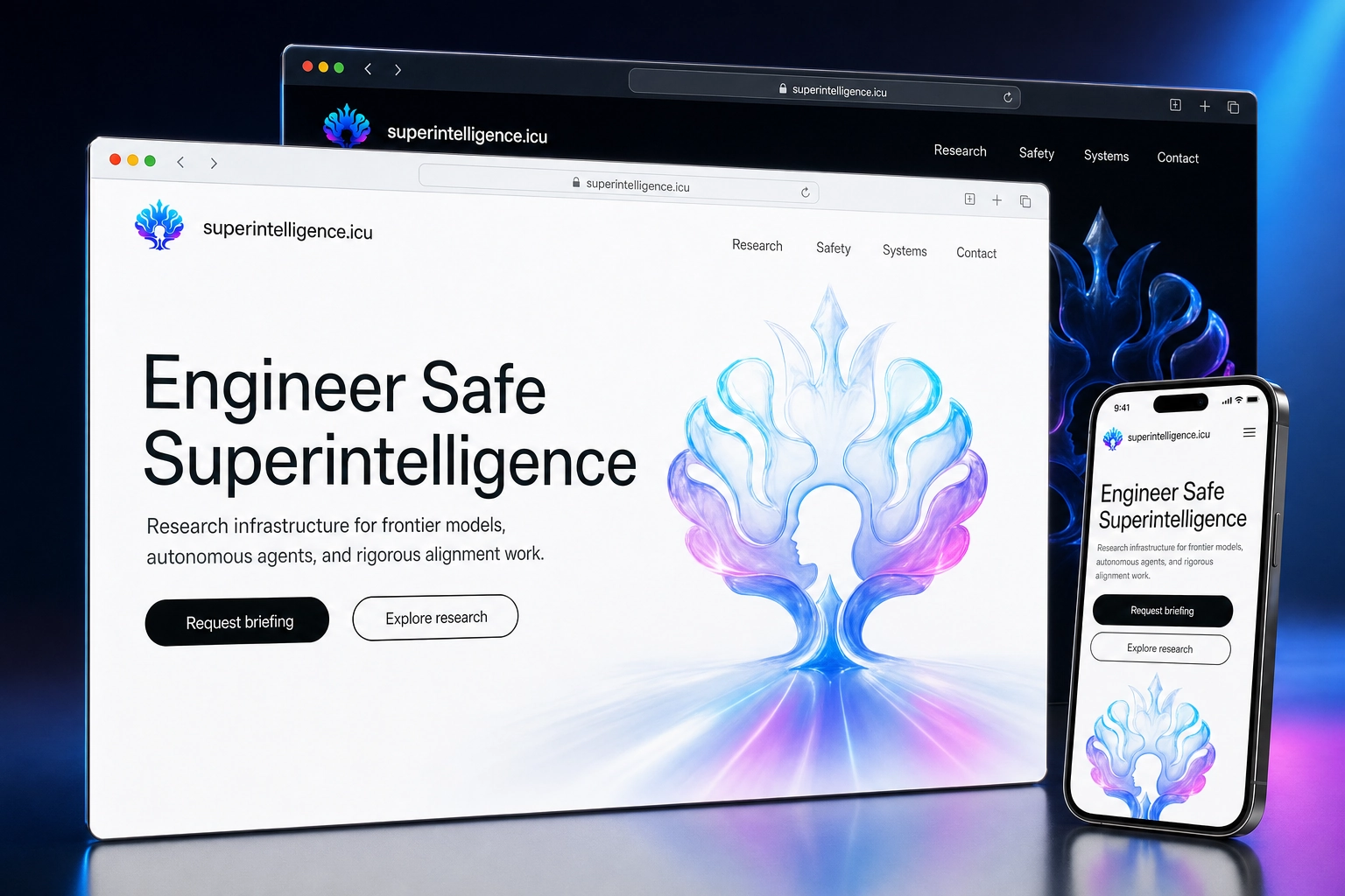 superintelligence.icu website concept preview