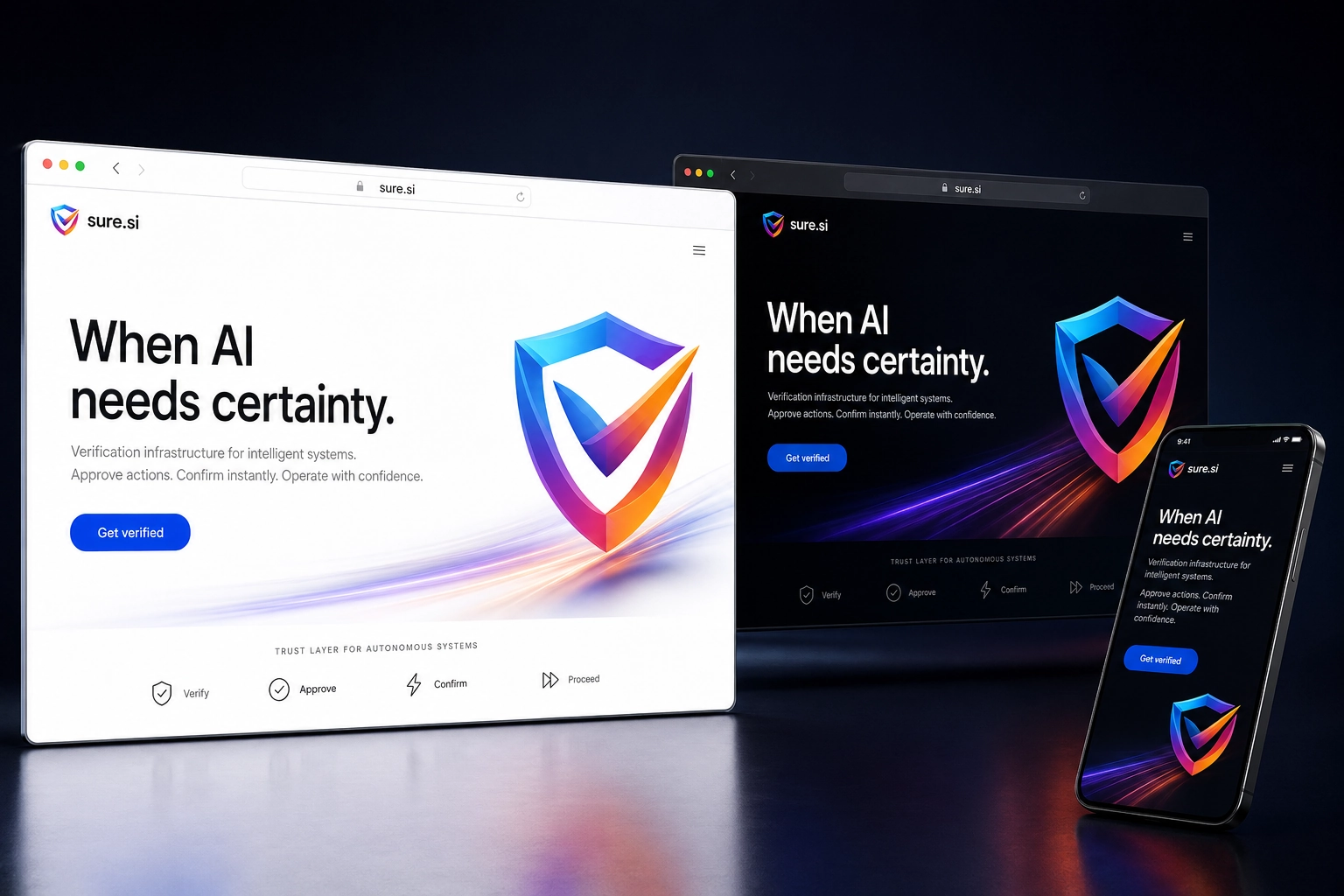 sure.si website concept preview