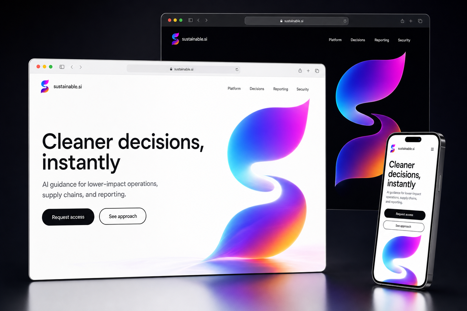 sustainable.si website concept preview