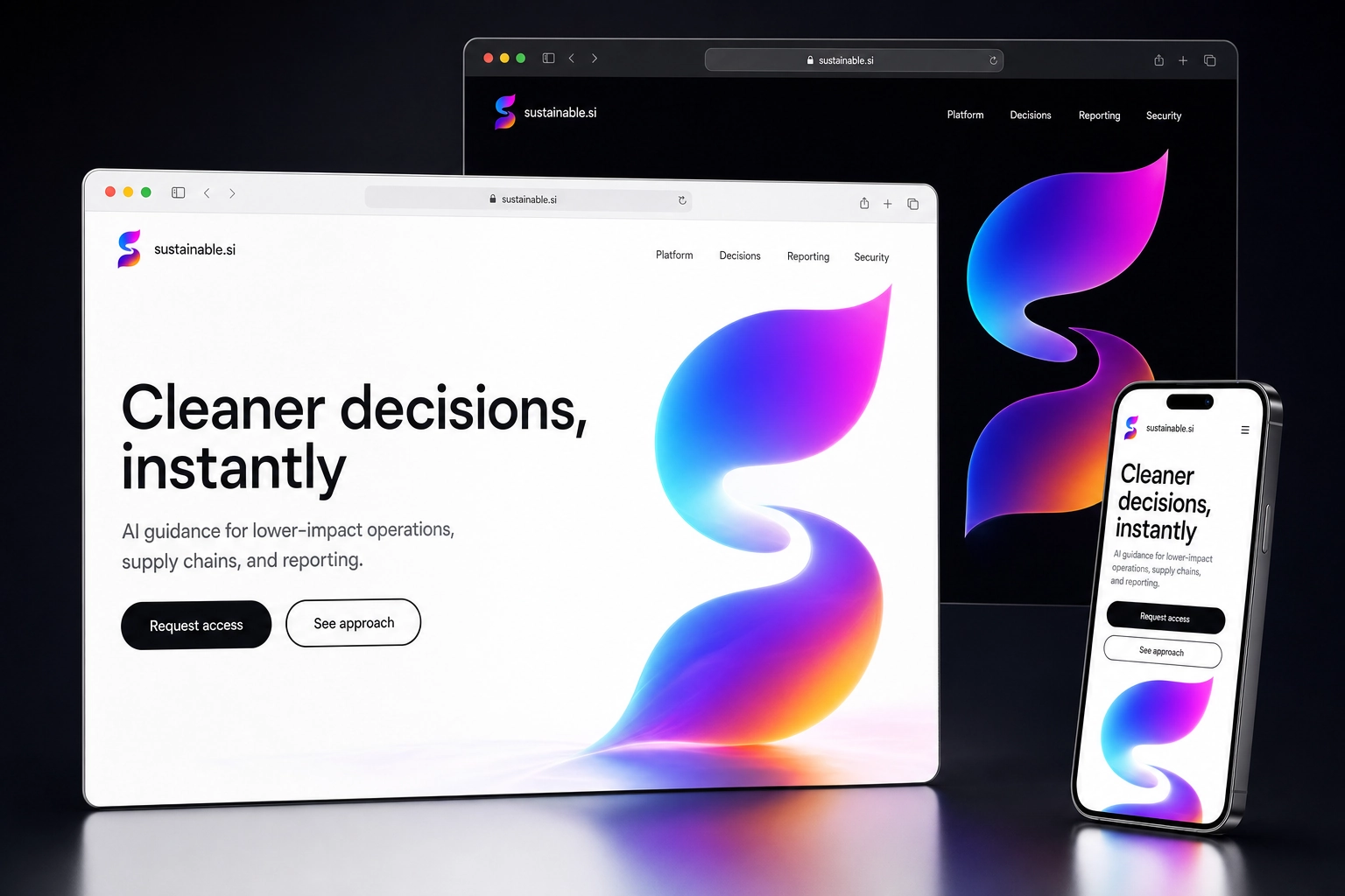 sustainable.si website concept preview