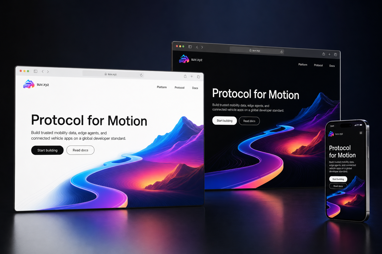 suv.xyz website concept preview