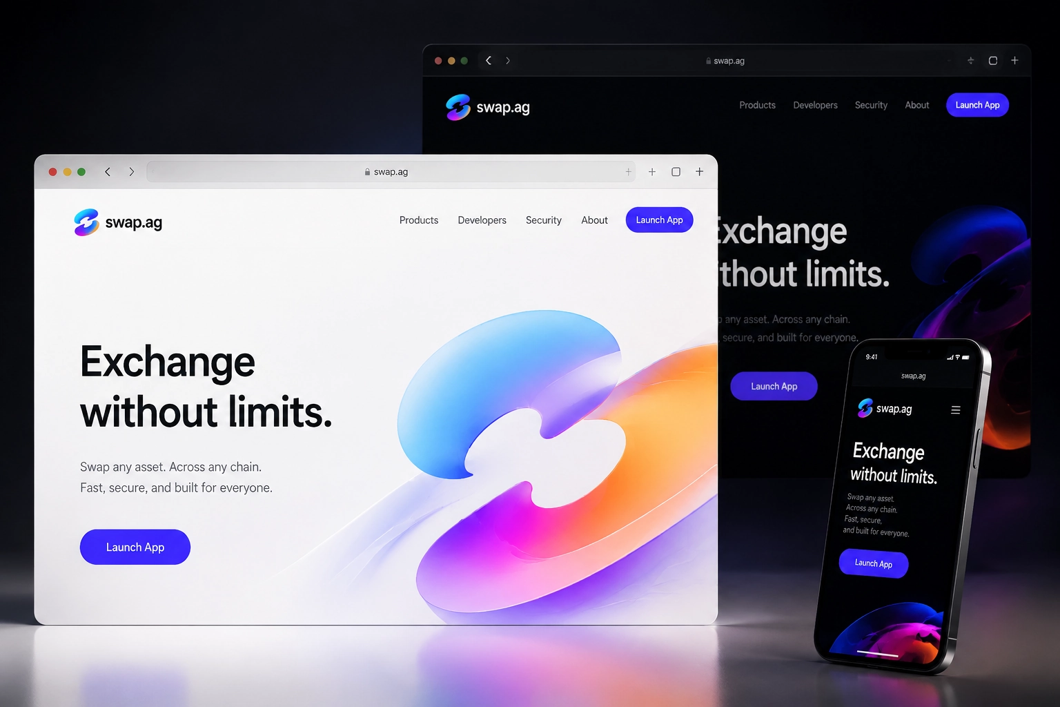swap.ag website concept preview