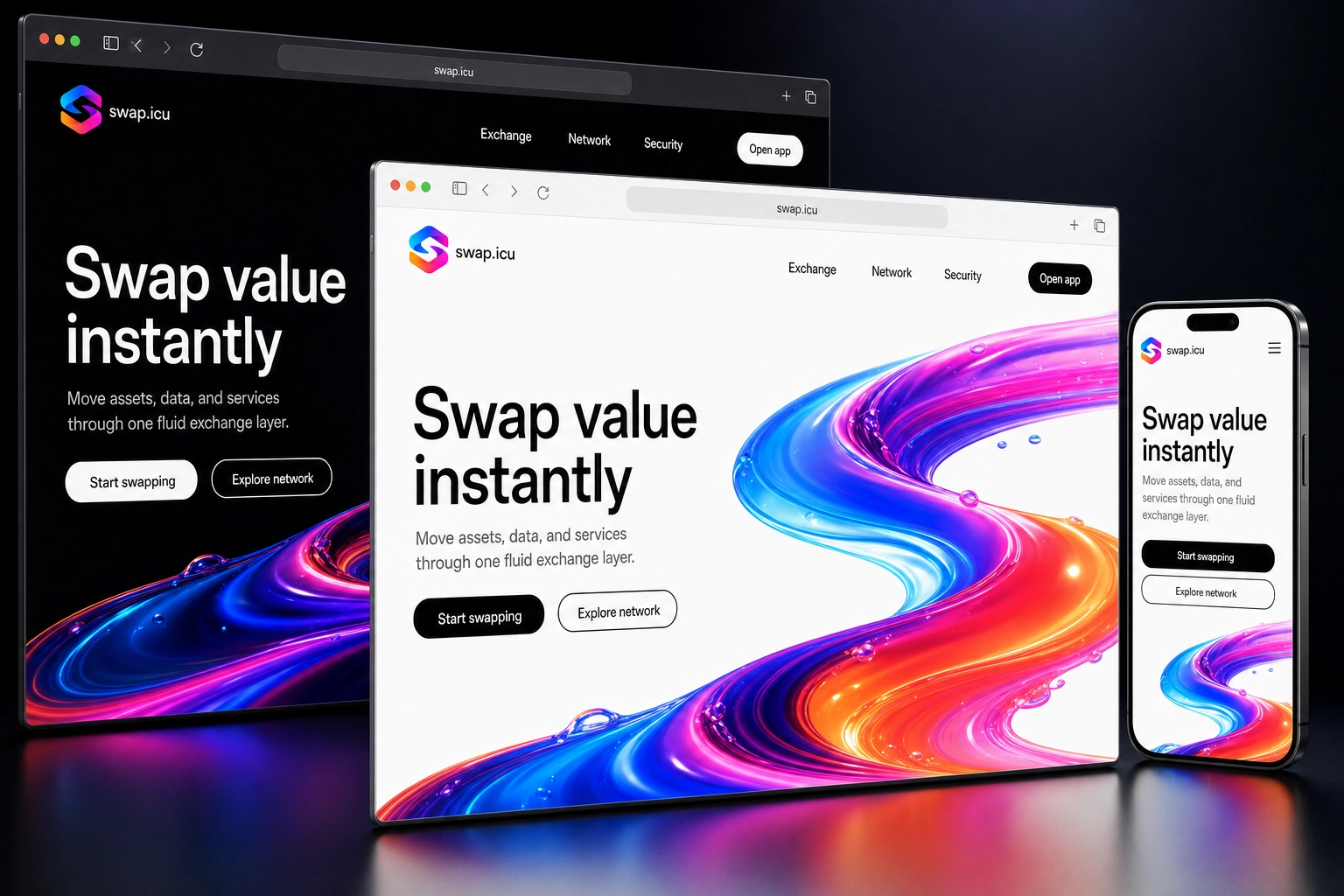 swap.icu website concept preview
