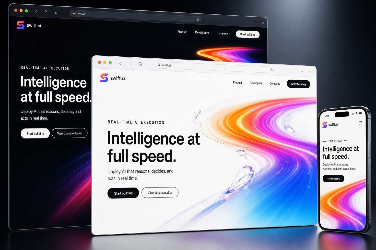 swift.si website concept preview enlarged