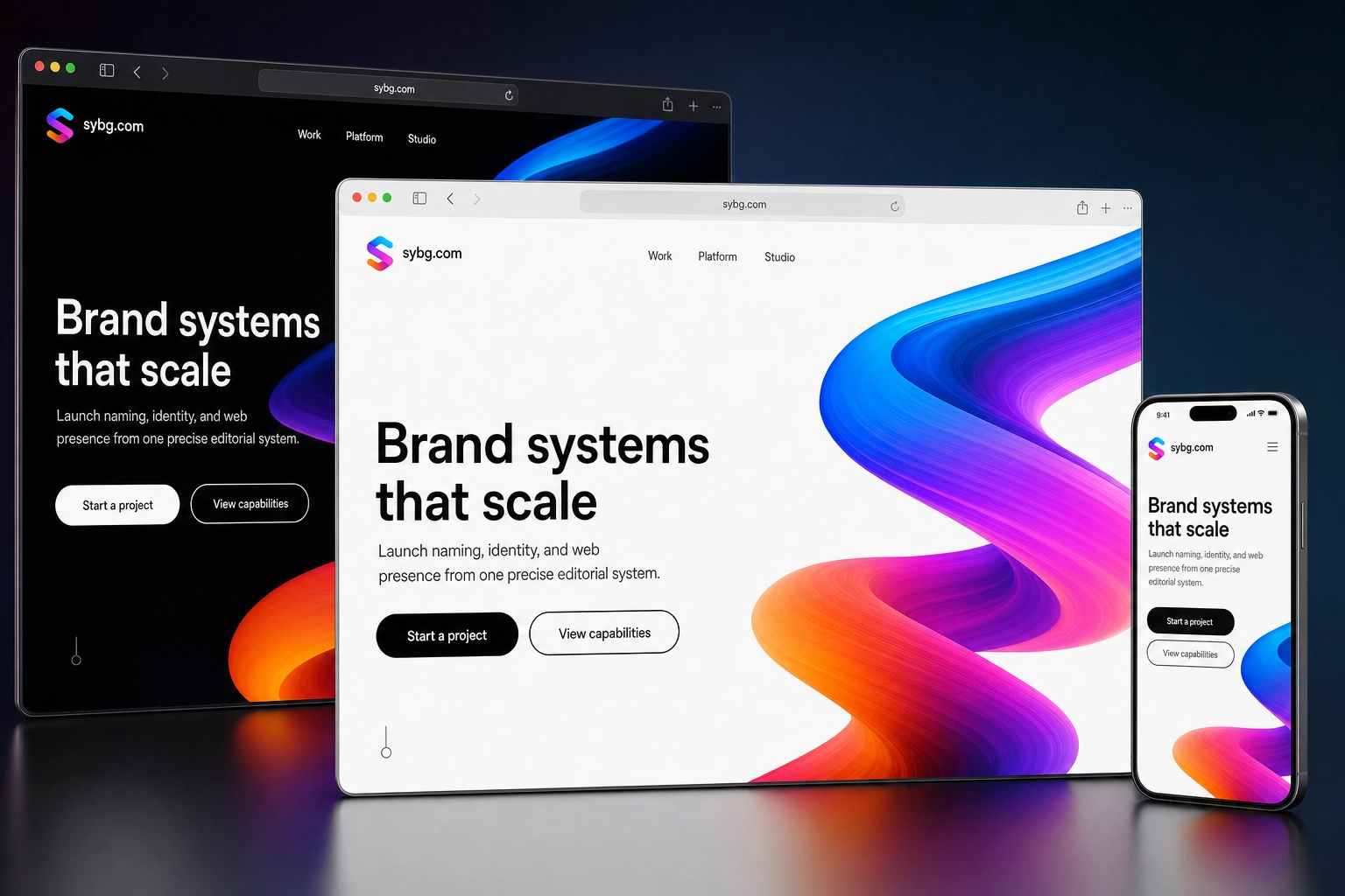 sybg.com website concept preview