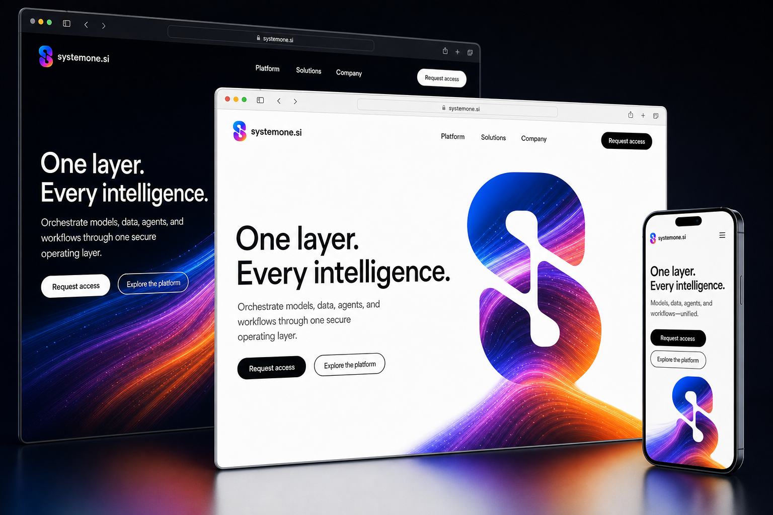 systemone.si website concept preview enlarged