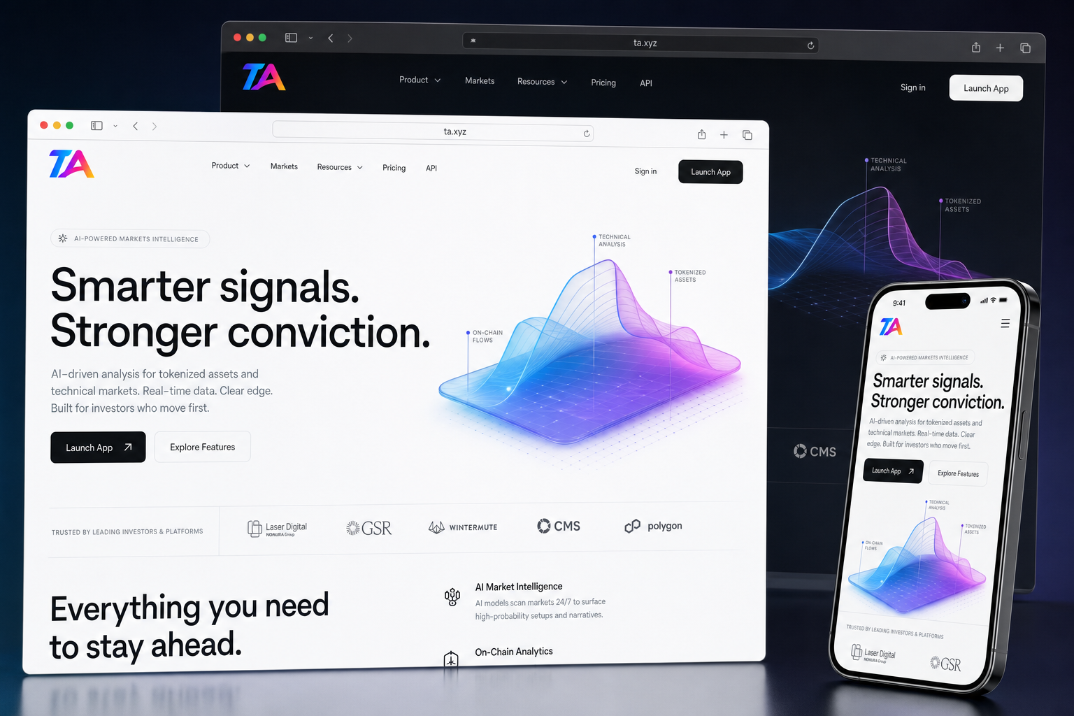 ta.xyz website concept preview