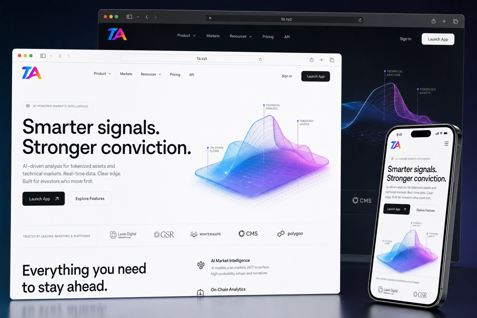 ta.xyz website concept preview