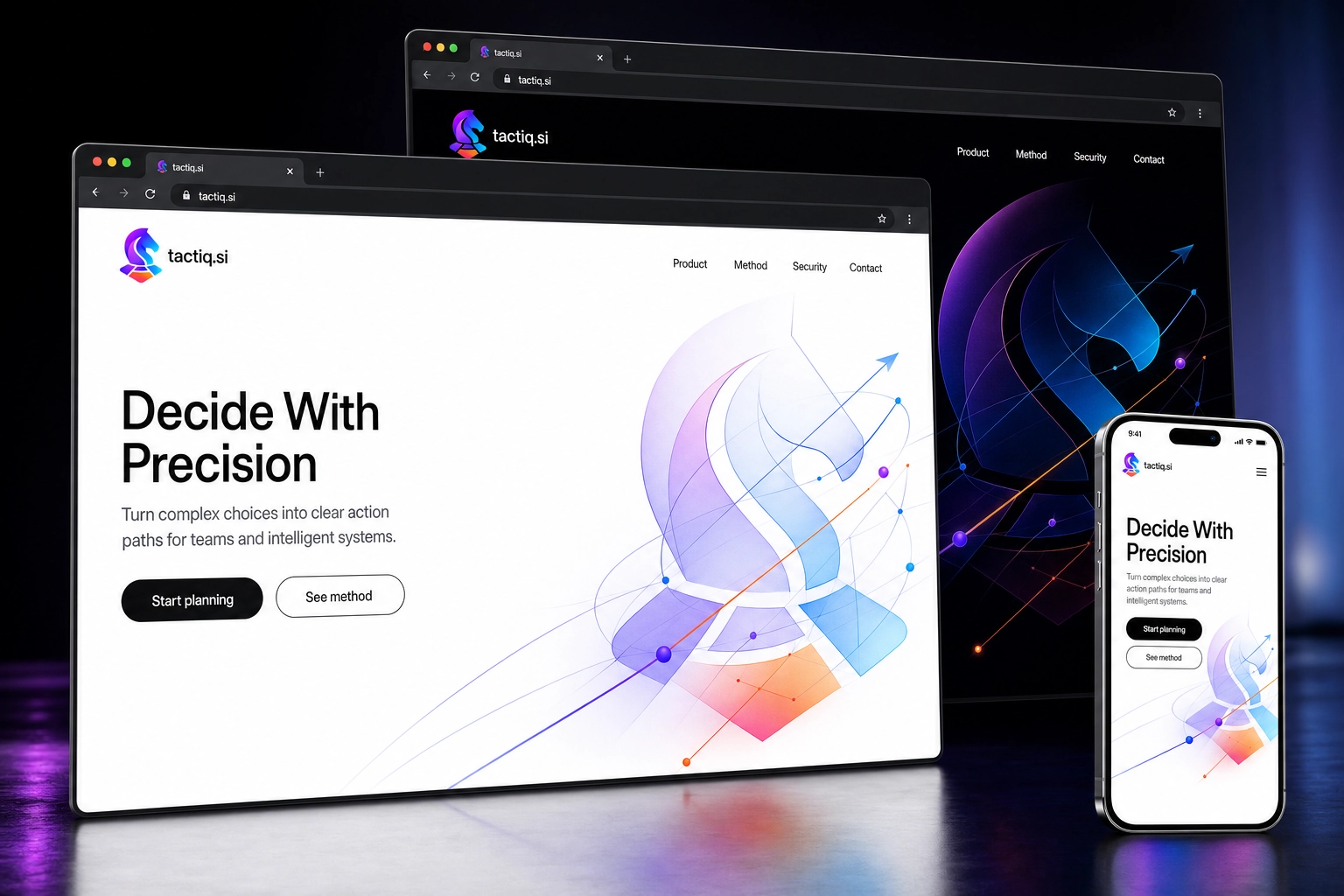 tactiq.si website concept preview