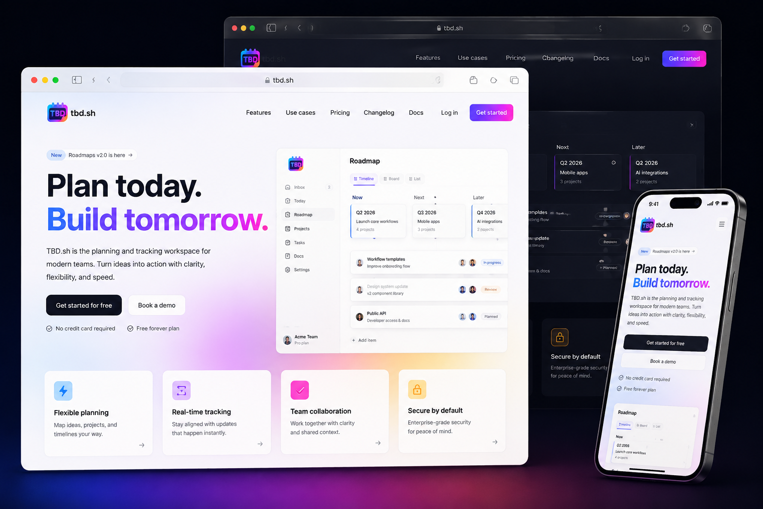 tbd.sh website concept preview