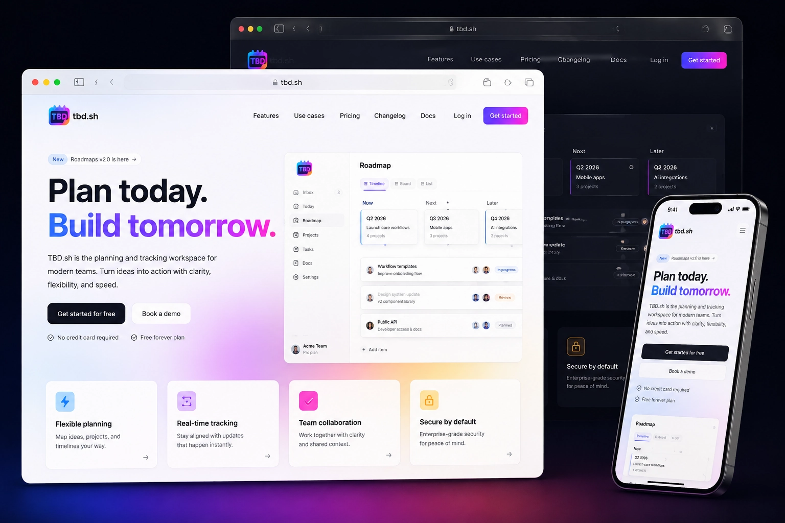 tbd.sh website concept preview