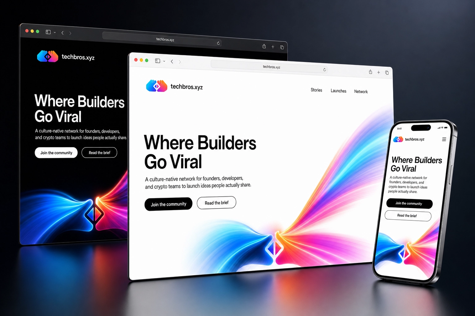 techbros.xyz website concept preview