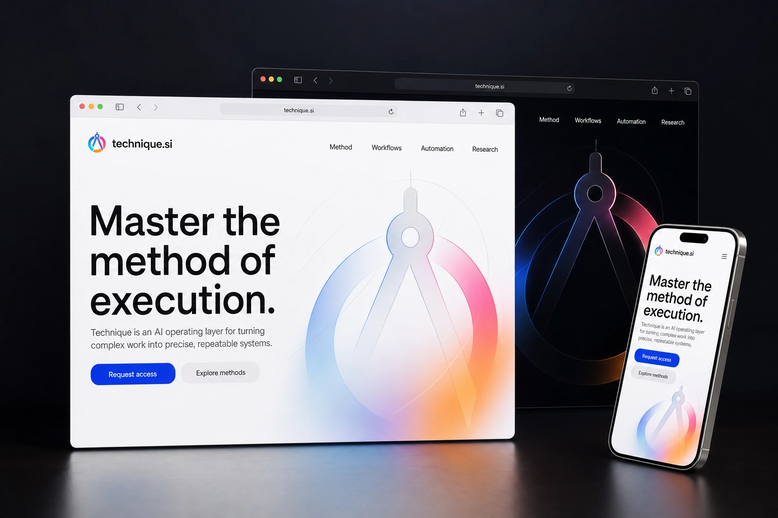 technique.si website concept preview