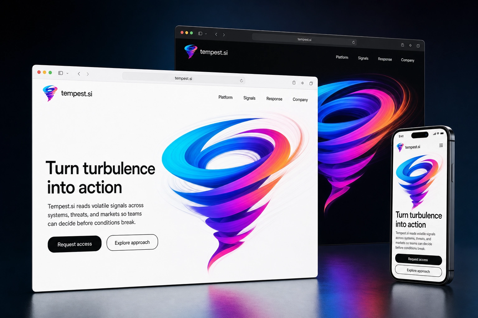 tempest.si website concept preview