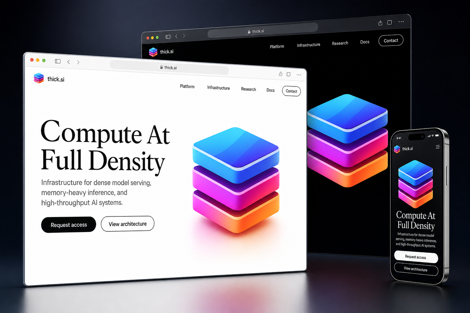 thick.si website concept preview