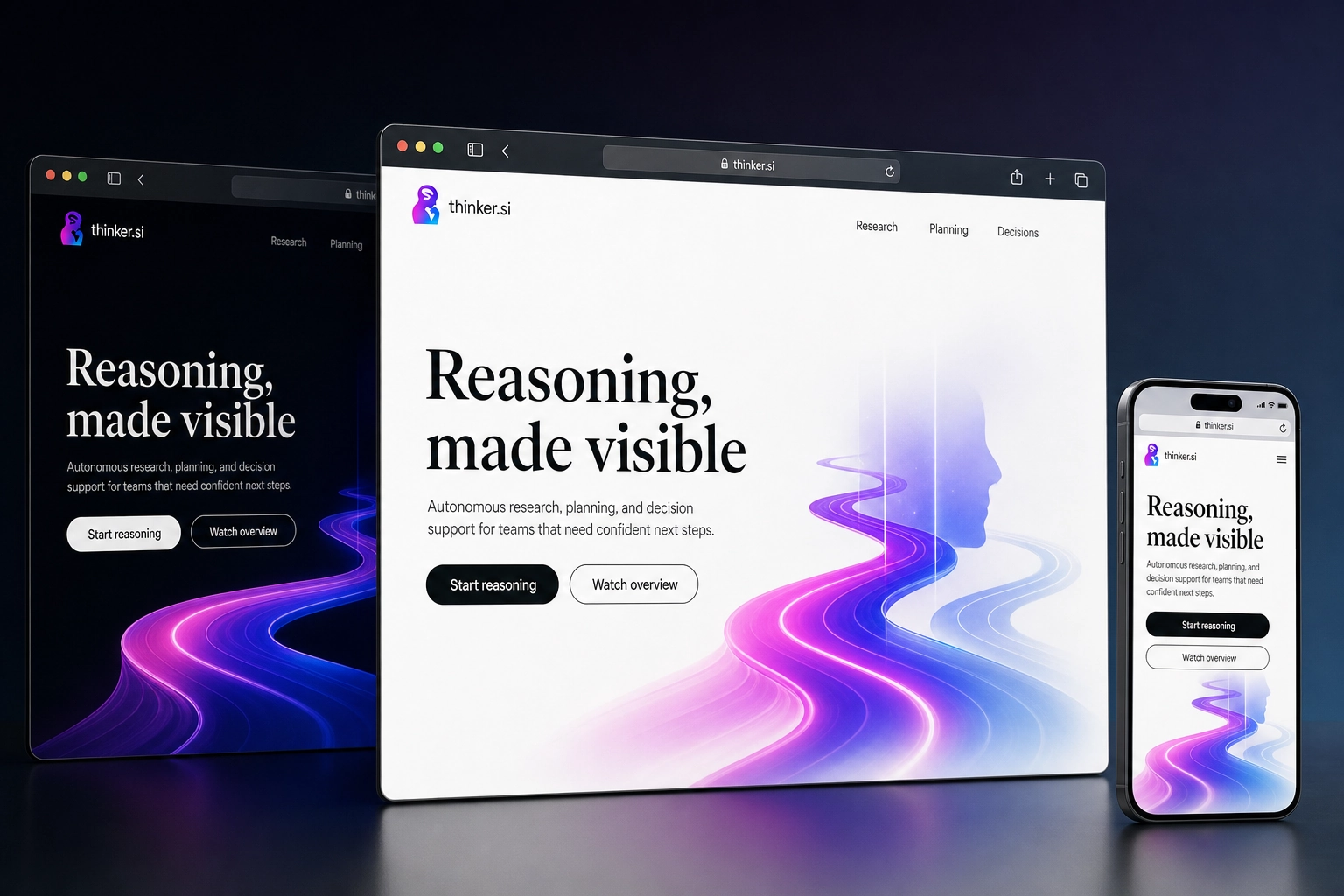 thinker.si website concept preview