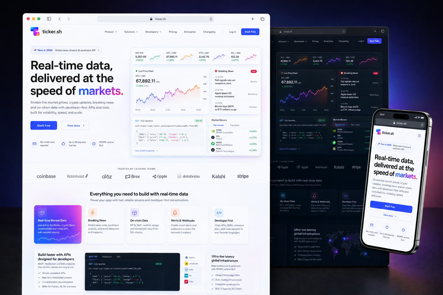 ticker.sh website concept preview