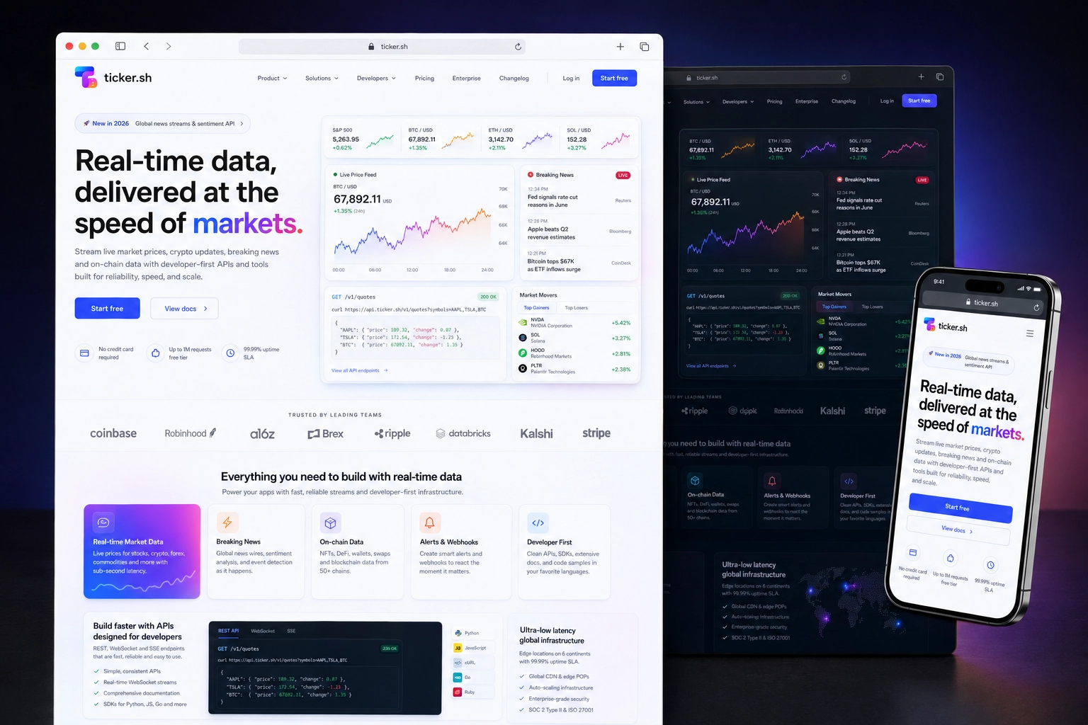 ticker.sh website concept preview