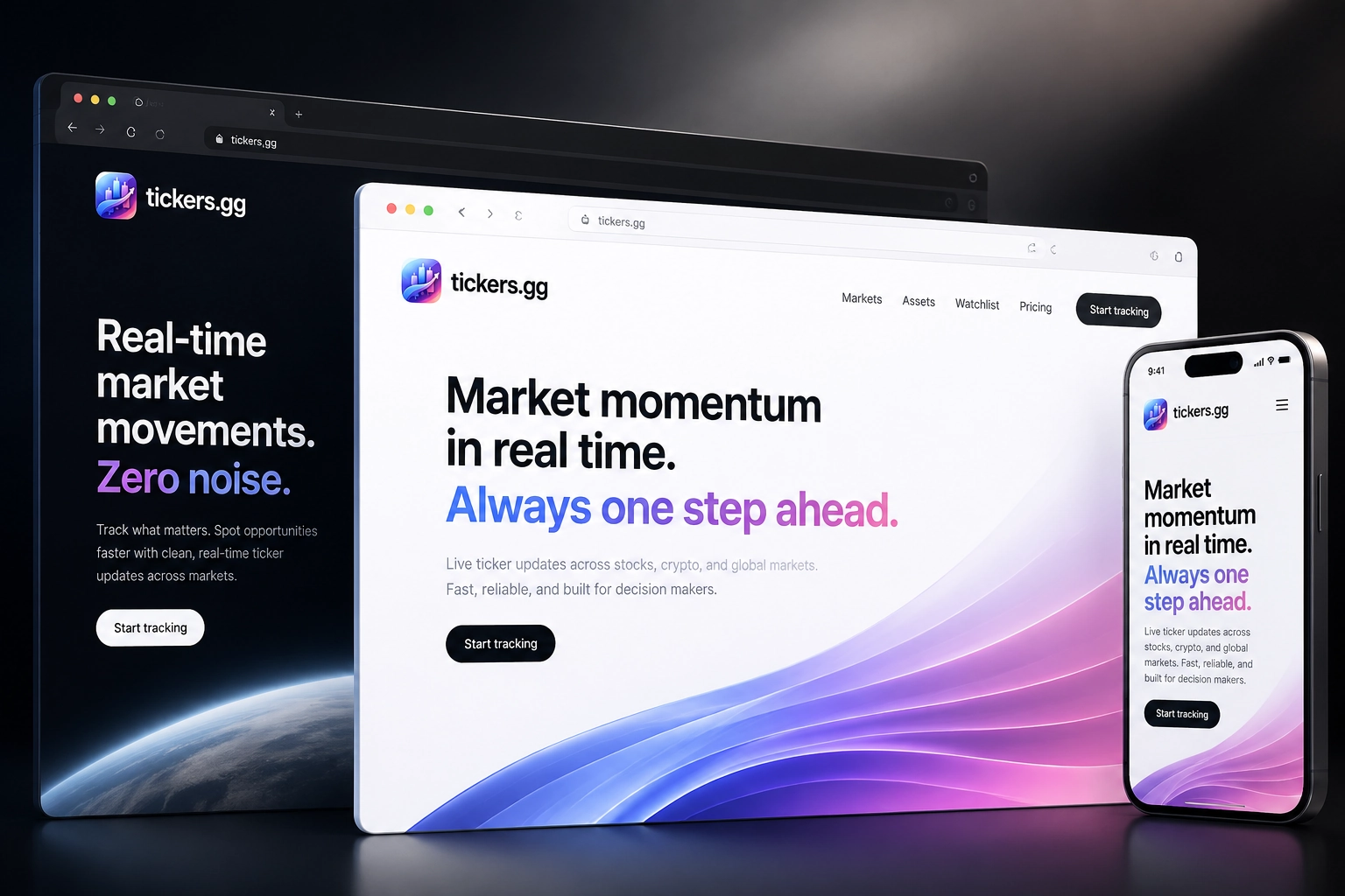 tickers.gg website concept preview