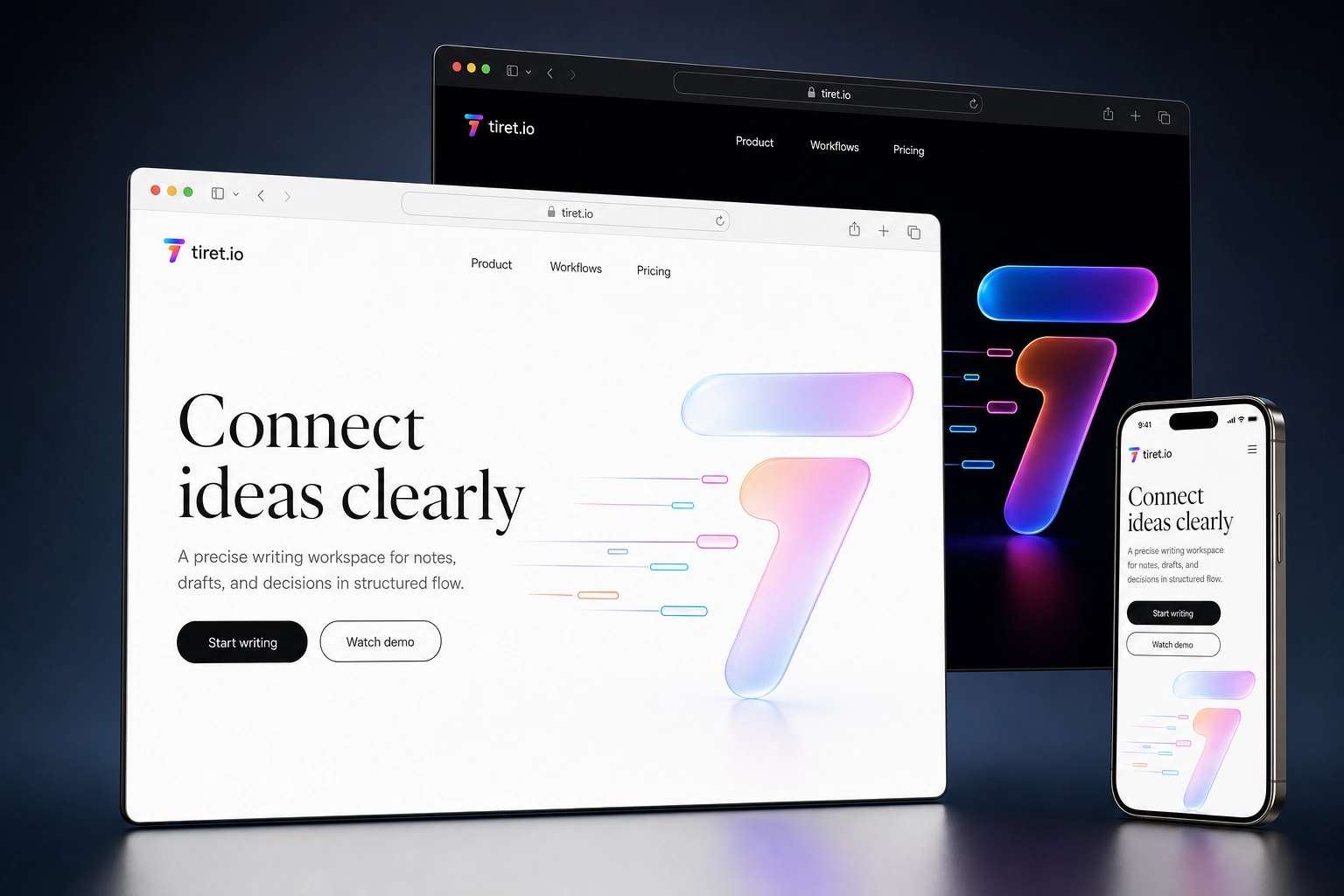 tiret.io website concept preview