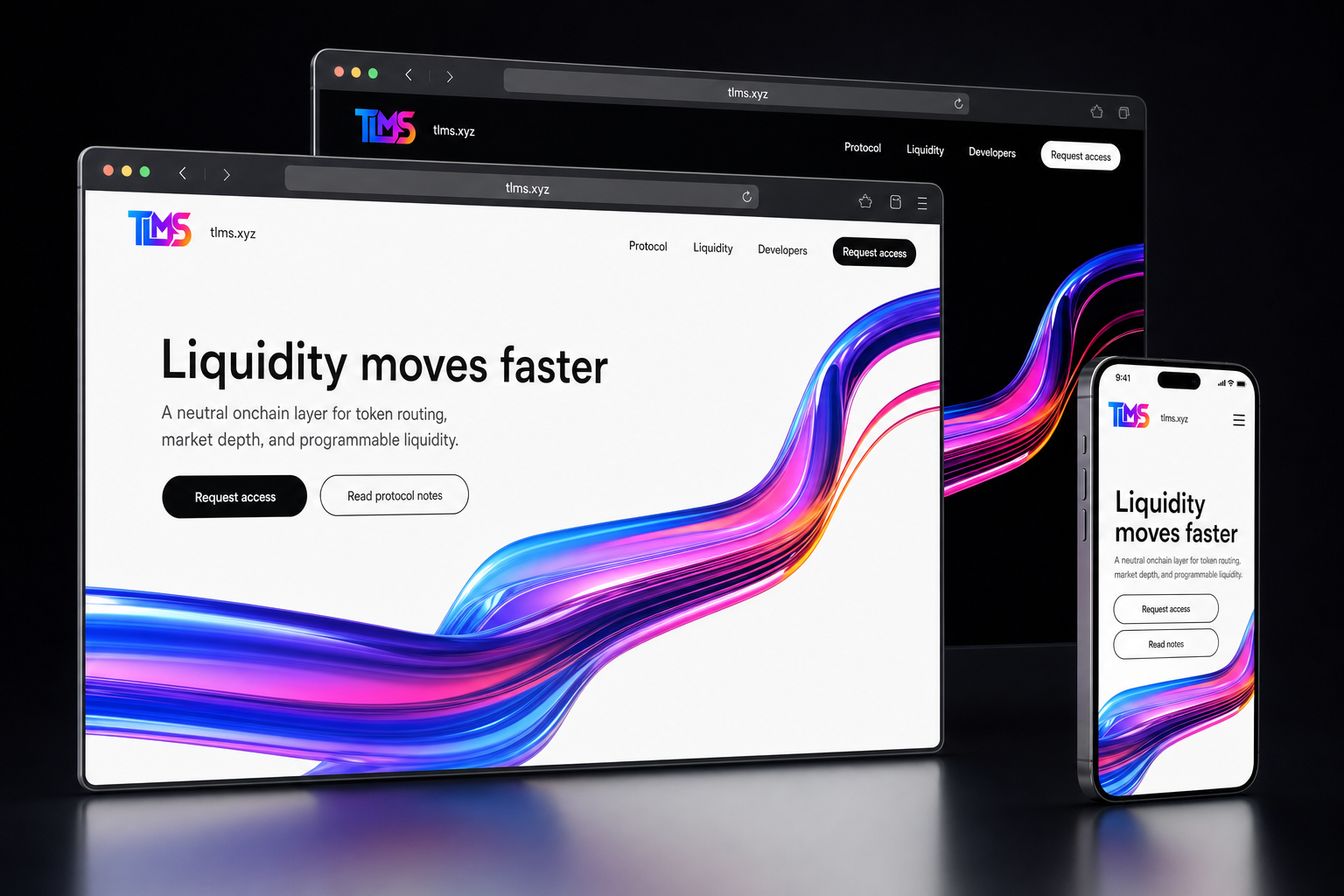 tlms.xyz website concept preview enlarged