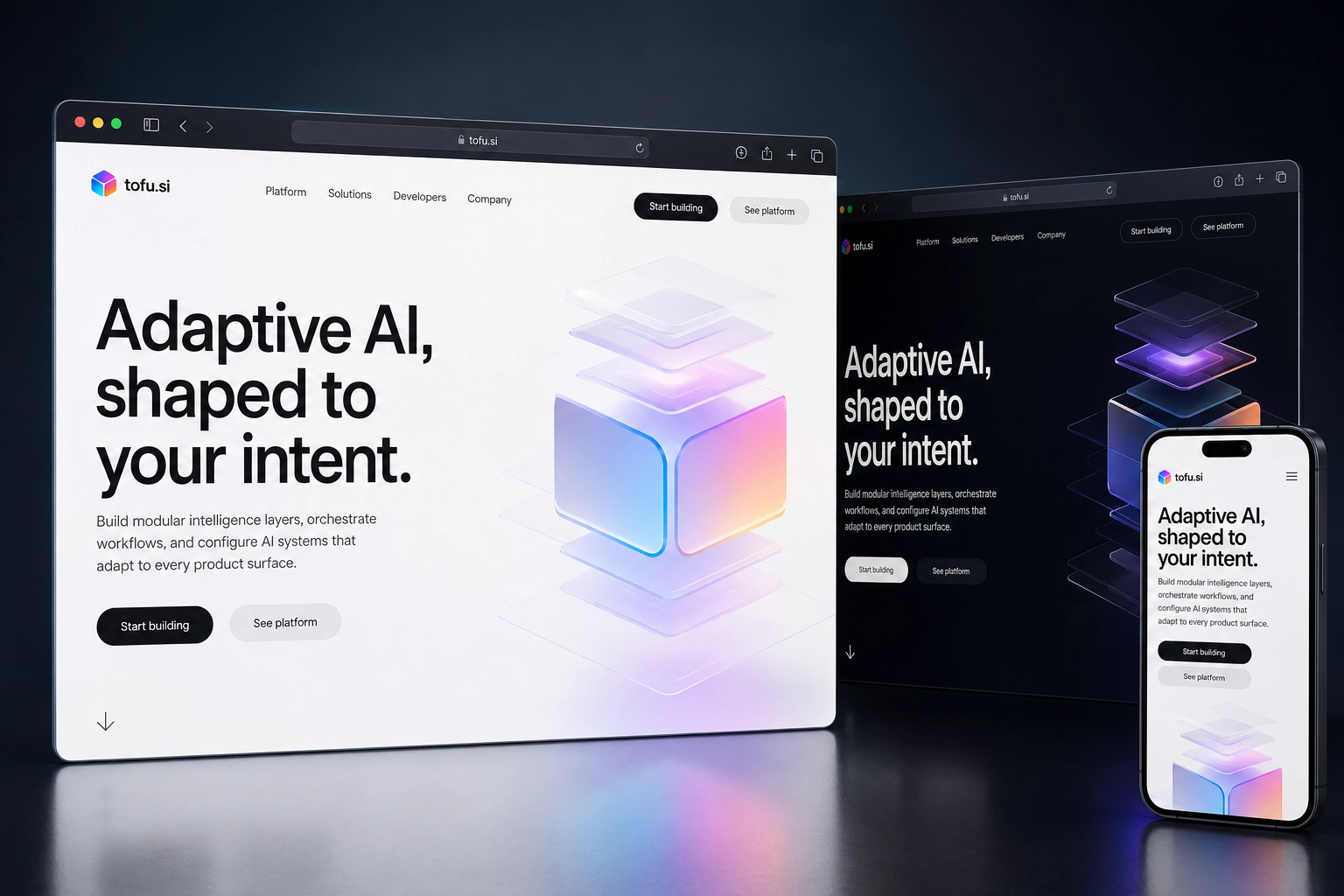 tofu.si website concept preview
