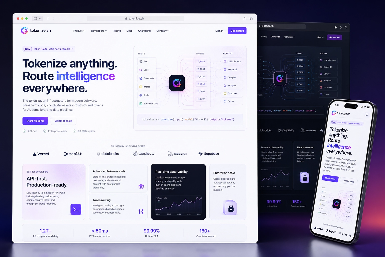 tokenize.sh website concept preview
