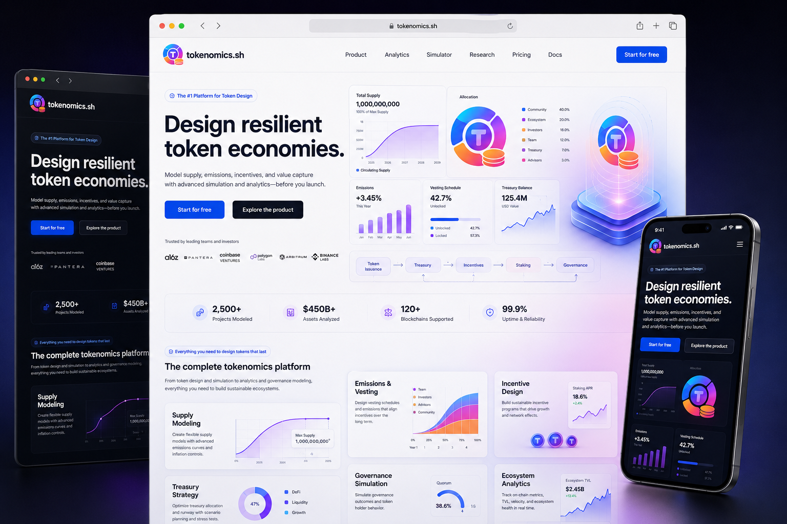 tokenomics.sh website concept preview
