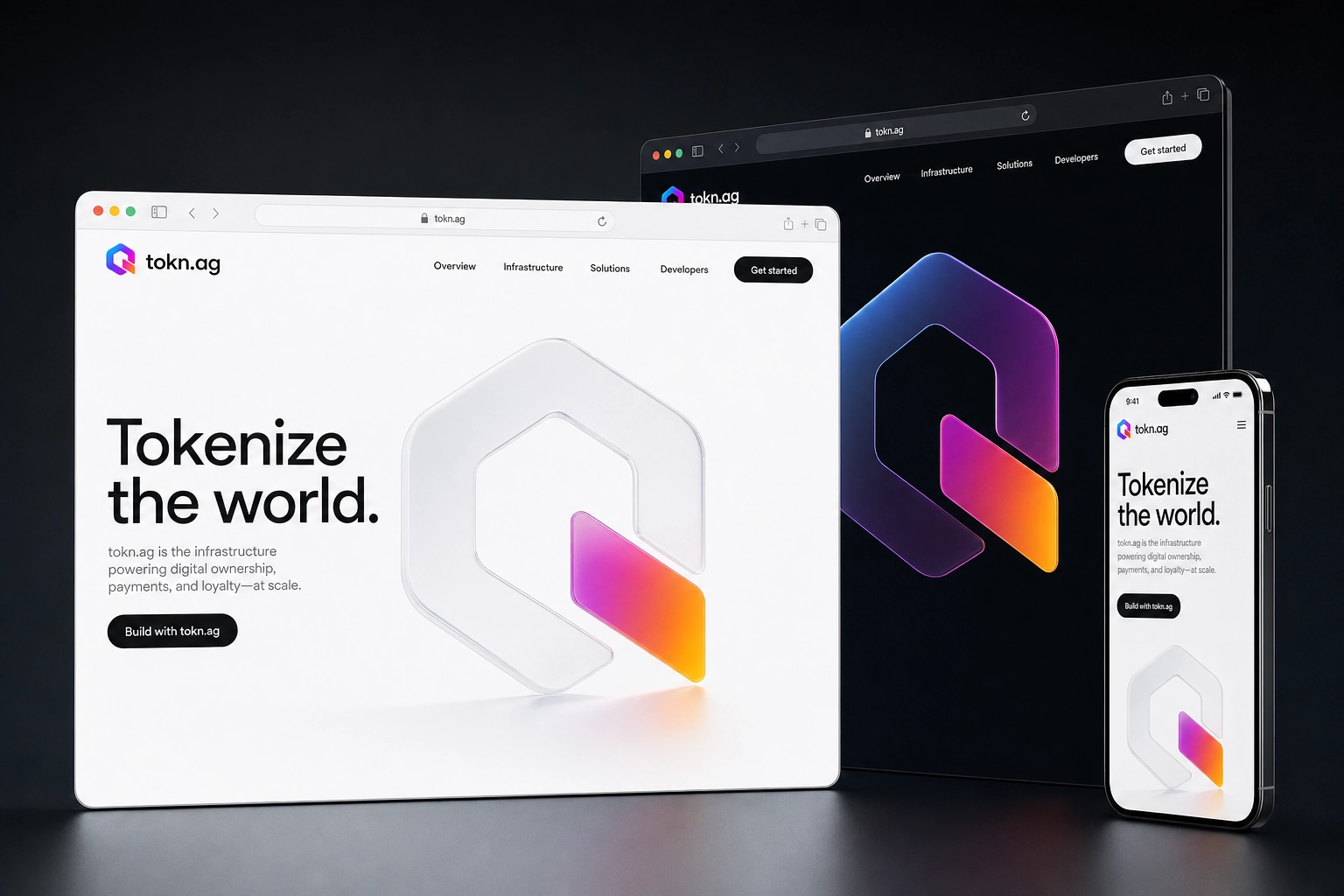 tokn.ag website concept preview