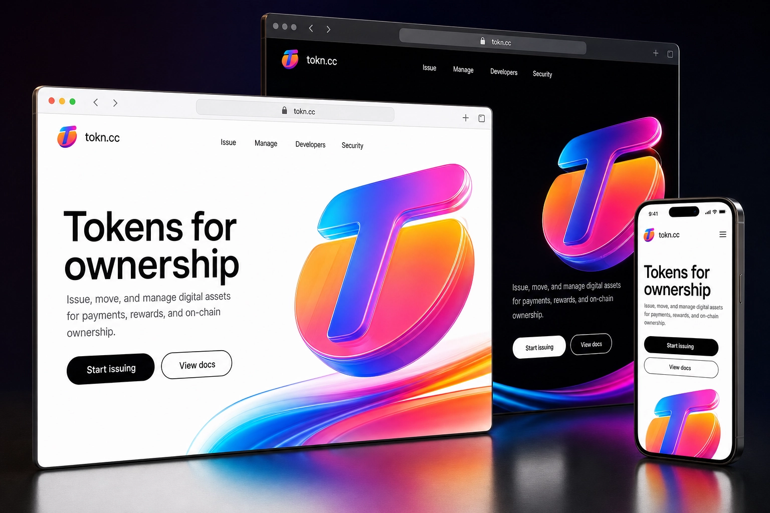 tokn.cc website concept preview