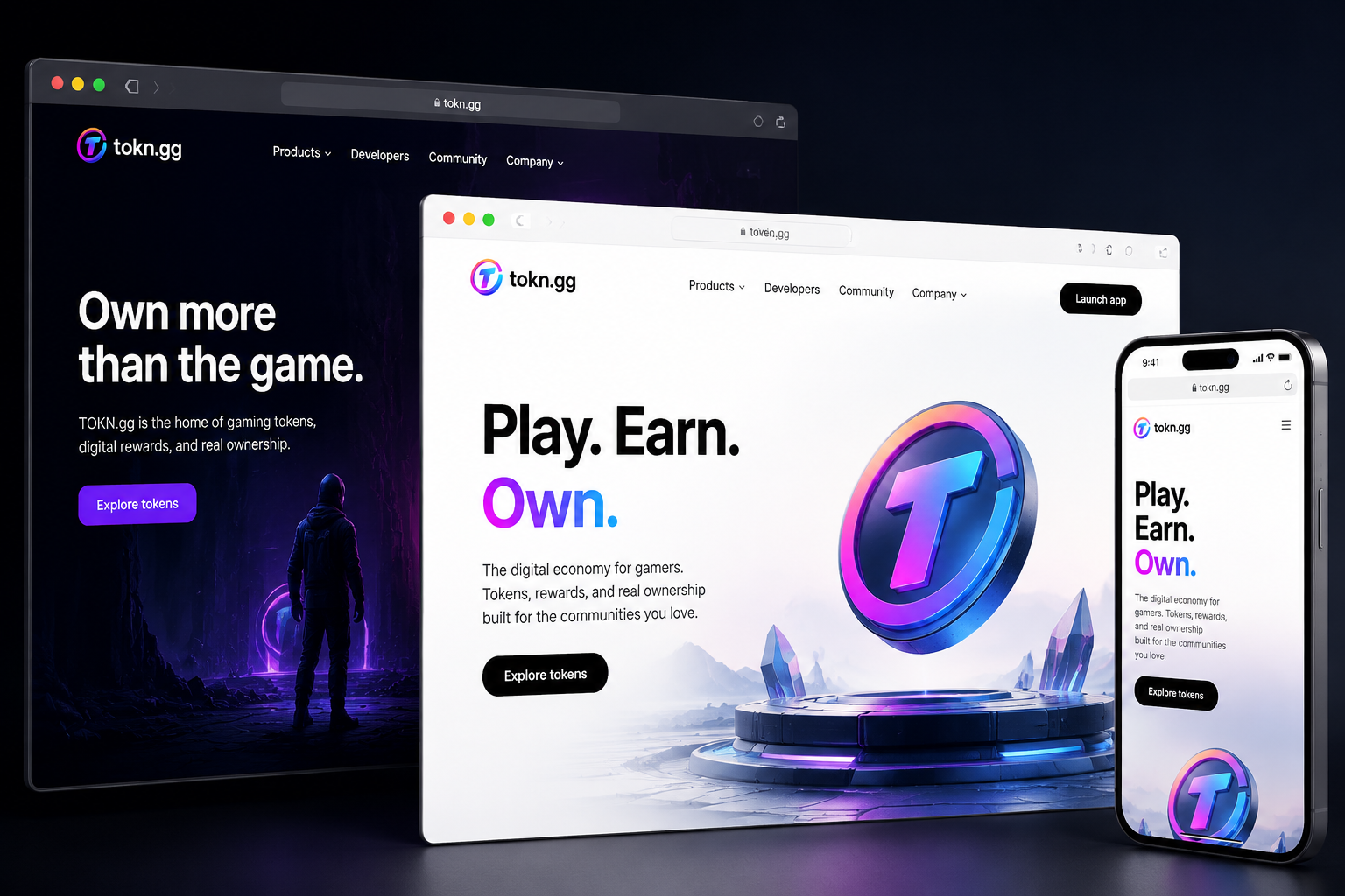 tokn.gg website concept preview