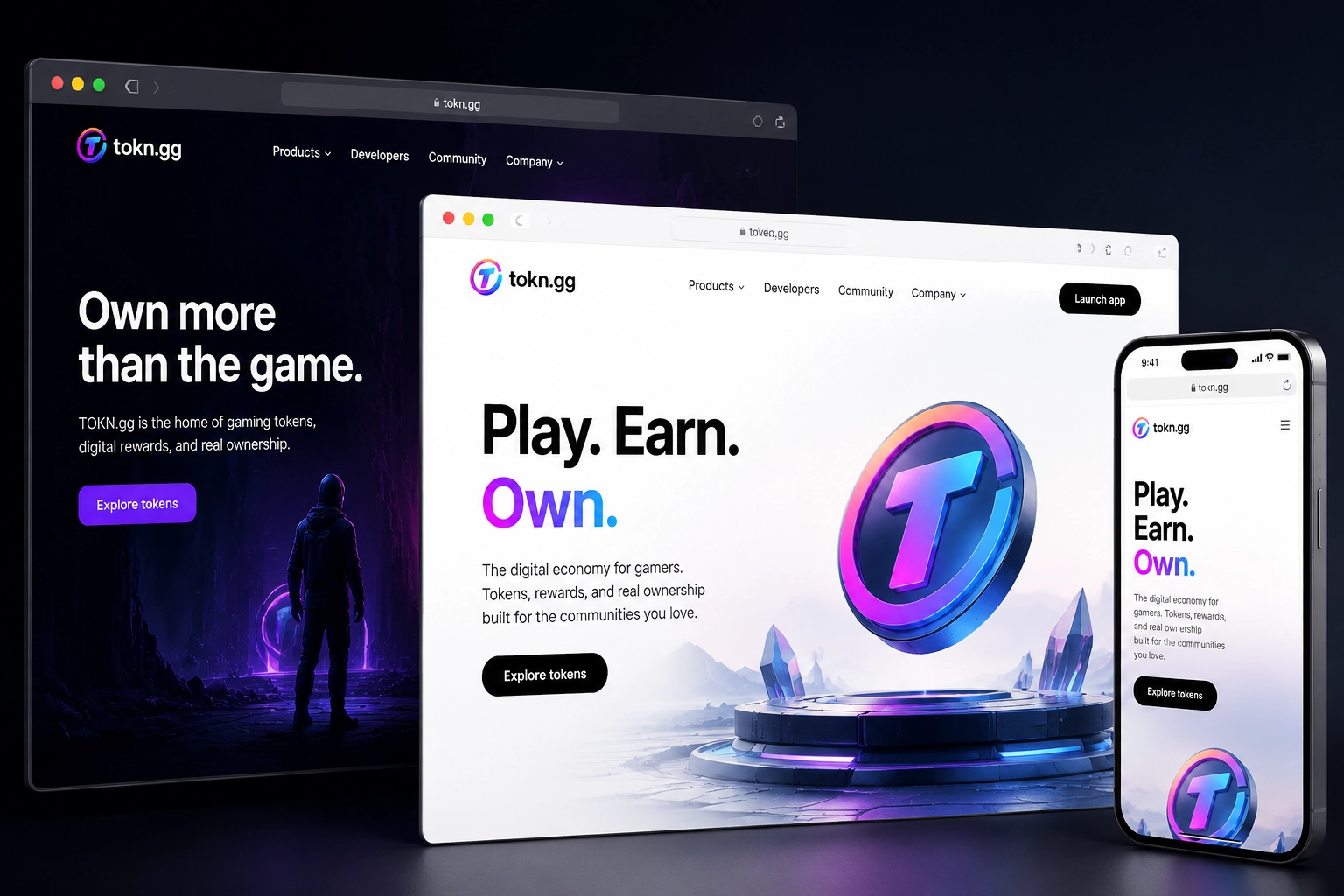tokn.gg website concept preview