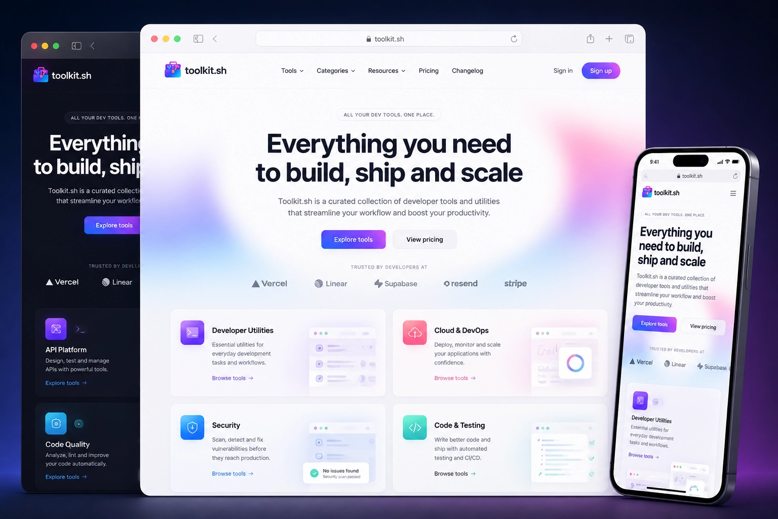 toolkit.sh website concept preview