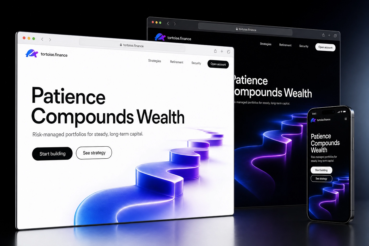 tortoise.finance website concept preview