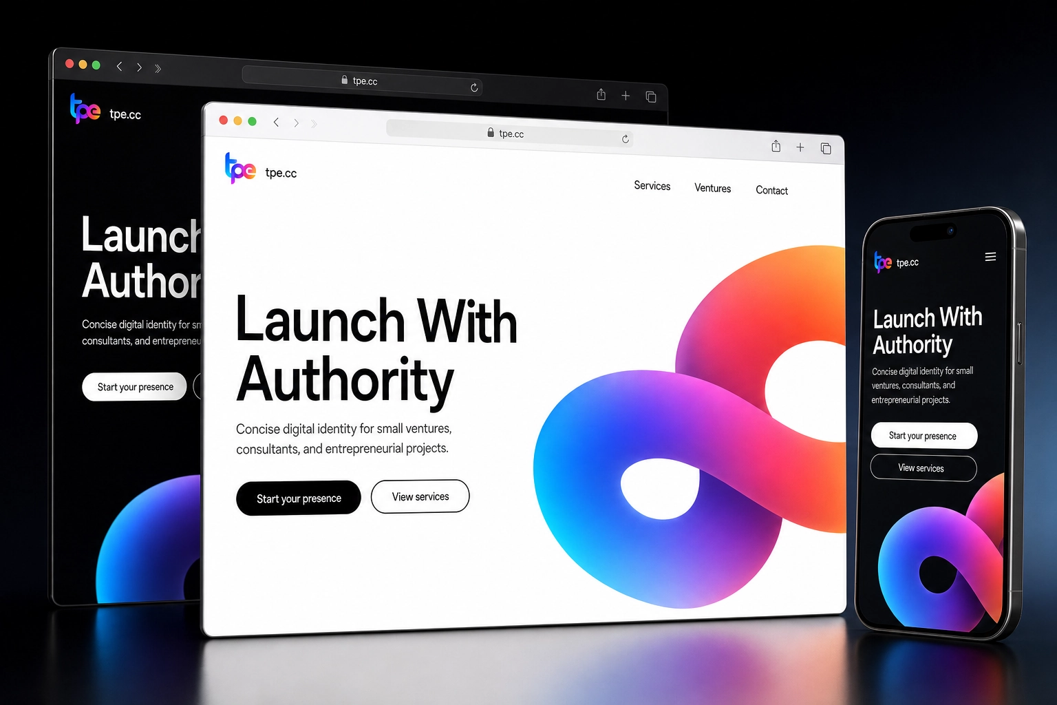 tpe.cc website concept preview