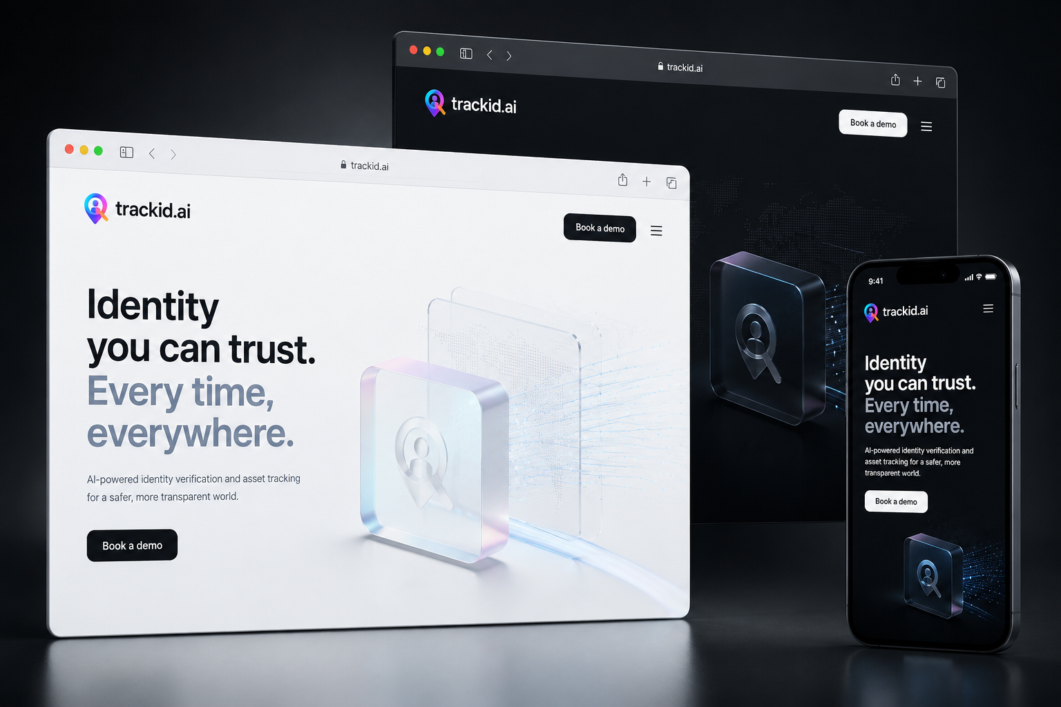 trackid.ai website concept preview